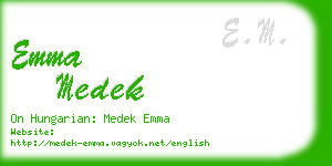 emma medek business card